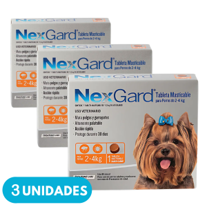Nexgard Pastilla Anti-pulgas Perro 2 a 4 kg ( 3 Unidades )