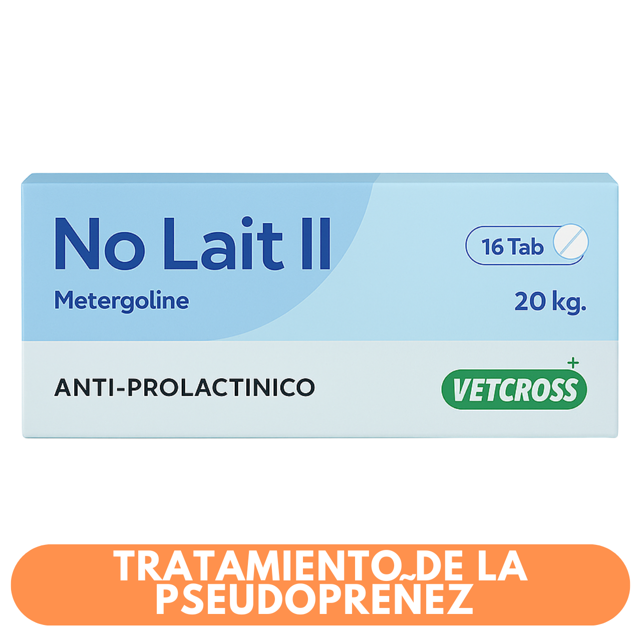 No Lait Ii Tabletas 16 Comprimidos – Supresor de Lactancia para Perros y Gatas