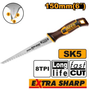 SIERRA PARA YESO 6" 150MM SK5 TRIPLE FILO INGCO