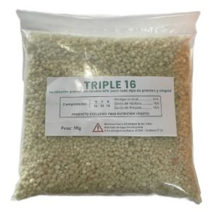 Fertilizante triple 16 bolsa 1kg
